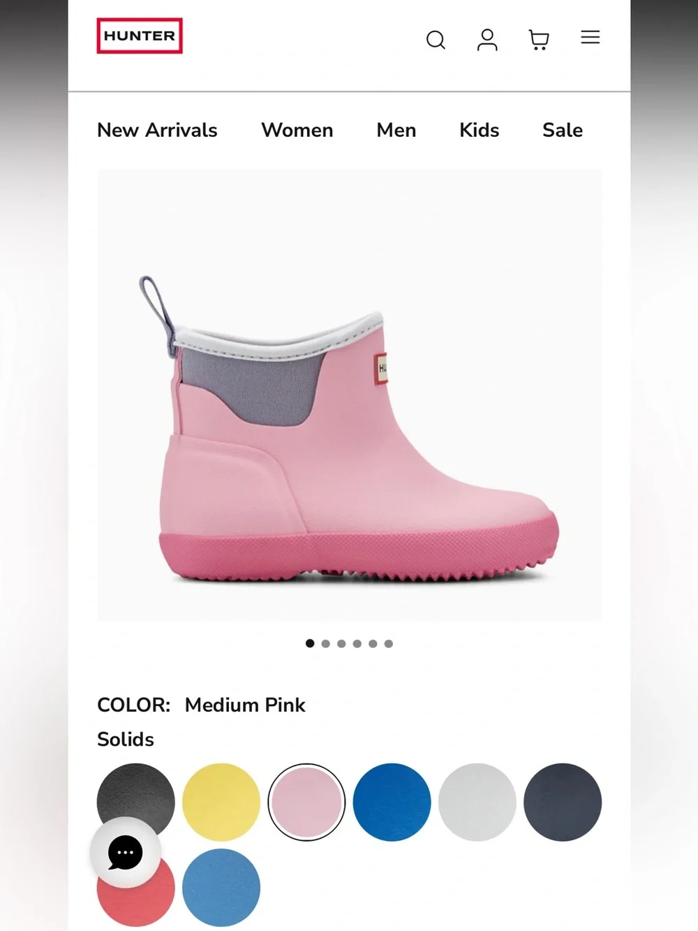 Hunter Kids Finley Pull On Waterproof Rain Boots